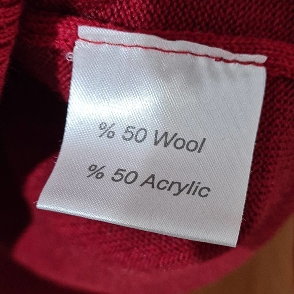 Luciano Visconti Red 1/4 Zip Pullover Sweater Size Large - Picture 6 of 7